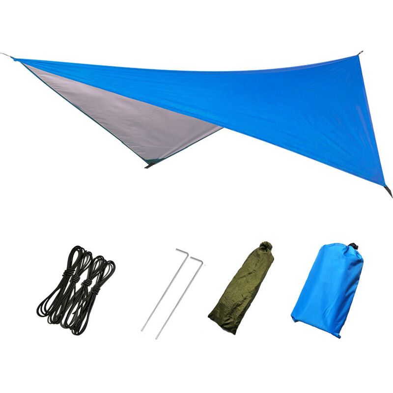 

Suministros para exteriores, multifuncional, impermeable, protector solar, para acampar, sombra de playa, tienda al aire libre, azul, 230 veces 140 cm