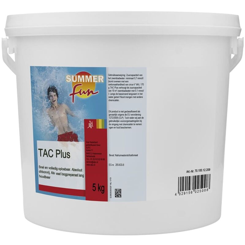 

Summer Fun - Corrector de alcalinidad Tac Plus 5 kg - Blanco