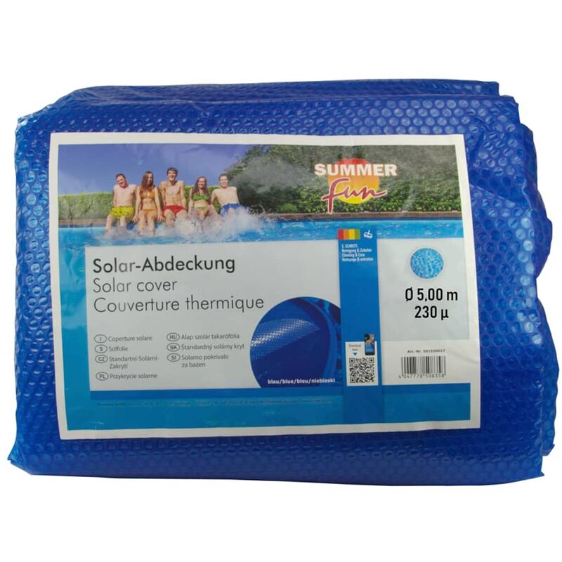 

Cubierta solar para piscina de verano redonda PE azul 500cm - Azul - Summer Fun