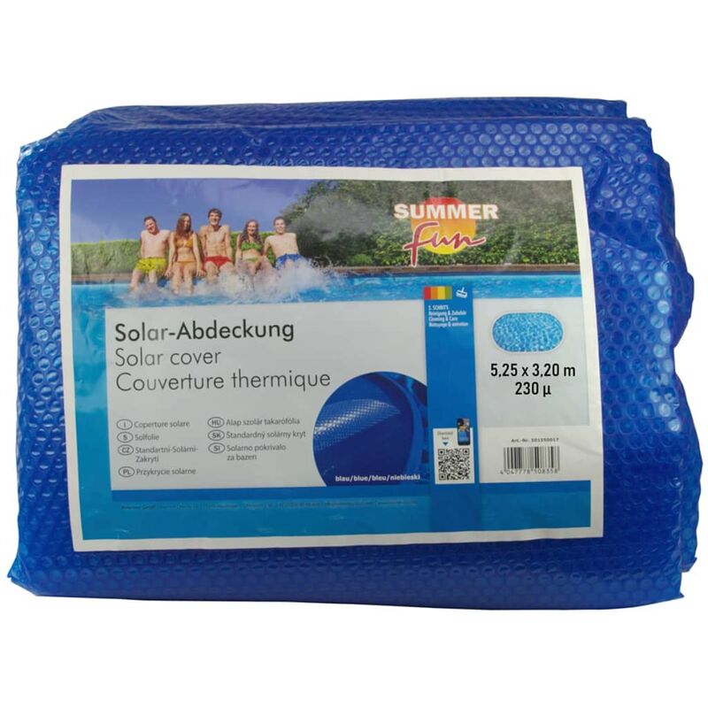 

Summer Fun Cubierta solar para piscina ovalada PE azul 525x320 cm - Azul