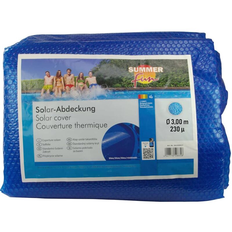 Summer Fun - Summer Pool Solar Cover Round 300 cm pe Blue