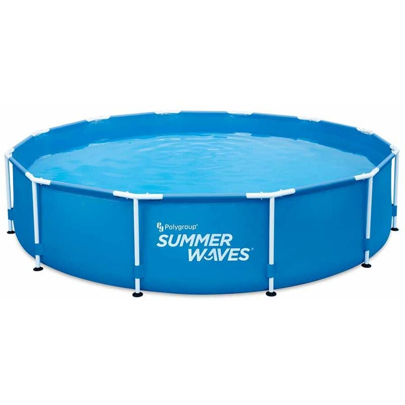 Summer Waves Frame Pool Rond 366x76 cm Bleu Kit piscine hors sol Piscine de jardin & piscine en plastique