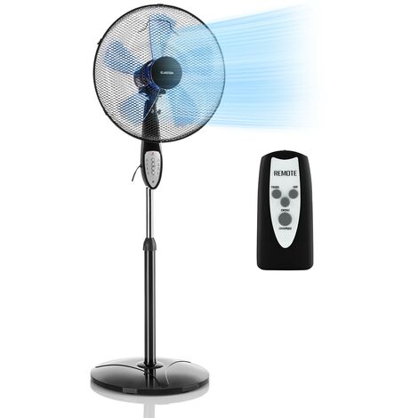 Summerjam Standventilator Standlüfter Ventilator | Ø 41 cm | 50 W | 3 Geschwindigkeiten | 4150 m³/h | Oszillation Timer Fernbedienung höhenverstellbar
