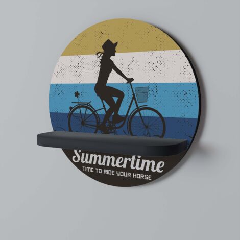 SUMMERTIME Rundes Regal Schwarz