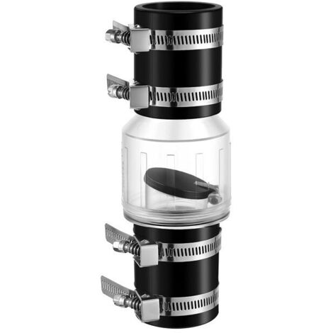 Sump Pump Check Valve, Spring Loaded Check Valve, Aquarium Check Valve, Quiet Check Valve with Four Stainless Steel Clamps, 2 Inch