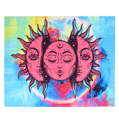 Sun Goddess Pattern Tapestry Wall Hanging for Bedroom Living Room Background Art Decor230x180cm