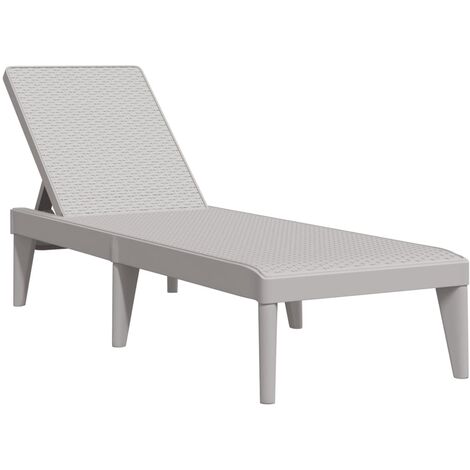 Sun Lounger Grey 186x60x29 cm PP vidaXL
