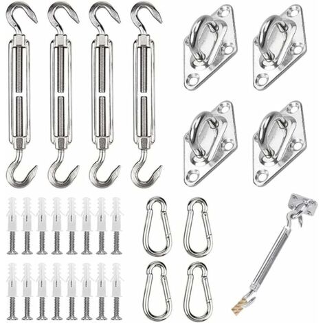 Sun sail mounting kit, sun sail mounting kit made of stainless steel, triangle & square, rectangular YMYNY