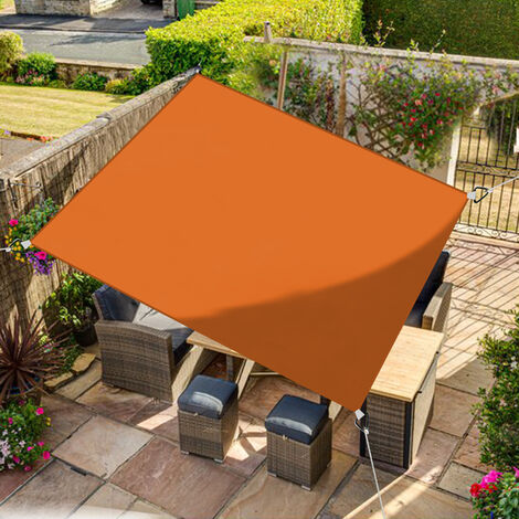 Sun Shade Sail Water Resistant Sun Sail For Garden Patio Outdoor Party  Sunscreen Awning Canopy 95% Uv Block With Free Rope, Multiple Sizes  Available