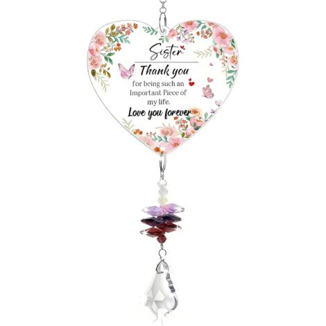 Suncatcher Attrape Soleil Cristal Sun Catcher Cadeau d'amitié pour Femme décoration pour Femme Amie Sœurs Cadeau d'anniversaire de Noël de Remise de Diplôme