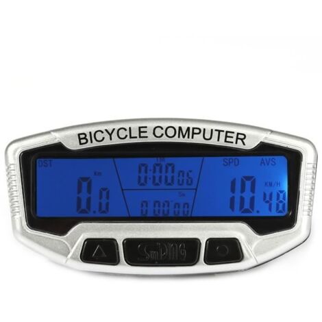 Sunding SD - 558A extérieur multifonction Résistant à l\'eau à vélo odomètre avec écran LCD rétro-éclairage Compteur de vitesse
