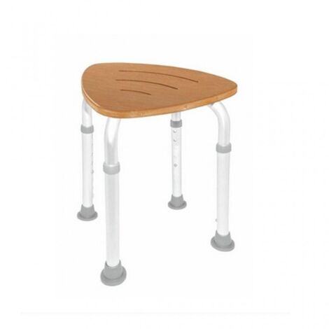 Sundo Tabouret de bain blanc réglable en hauteur