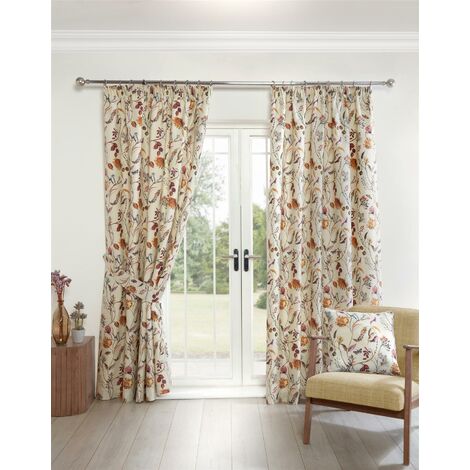 Sundour Grove Floral Pencil Pleat Curtains Multi 46x72"