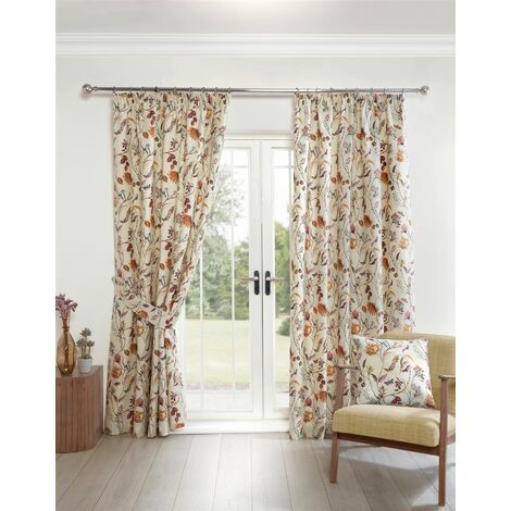 Sundour Grove Floral Pencil Pleat Curtains Multi 90x90"
