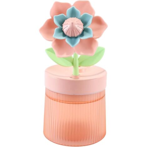 Sunflower Mini humidificateur portable, 260 ml, humidificateur silencieux à brume froide pour bureau, chambre et bureau (rose)