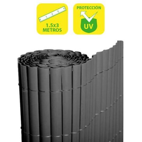 Sungarden cañizo plastico doble cara 1.5x3m - color gris oscuro