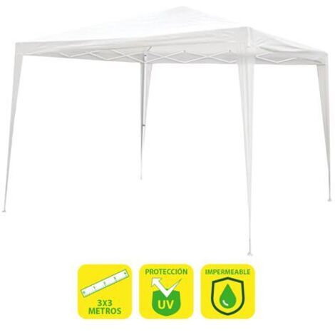Sungarden carpa acero rafia 3x3m - color blanco