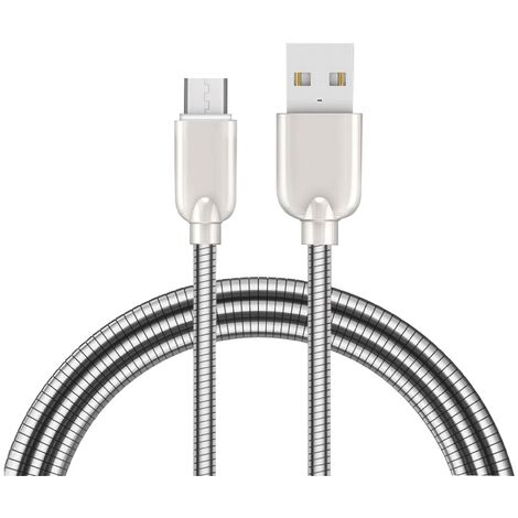 Sunix 2A Schnell Ladekabel Nylon Datenkabel 1m Micro-Usb Metall Kabel Sehr Biegsam Dehnbar Robuste Stecker Fast Charge Power Kabel kompatibel mit Smartphones