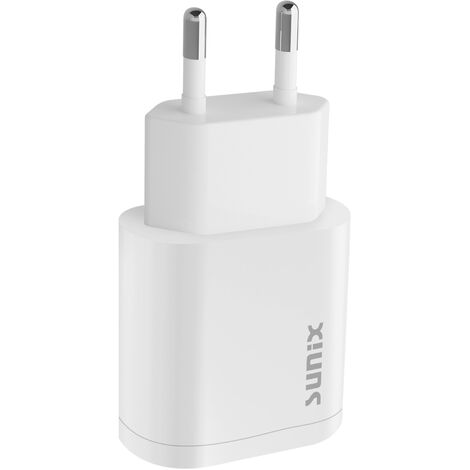 Sunix QC 3.0 USB Schnell-Ladegerät Adapter Quick Charge Netzteil + 1m Micro-USB Ladekabel weiß