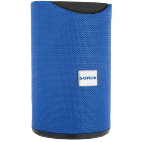 Sunix Tragbarer Bluetooth Speaker Lautsprecher 360 Stereo Surround Aux Lange Laufzeit blau
