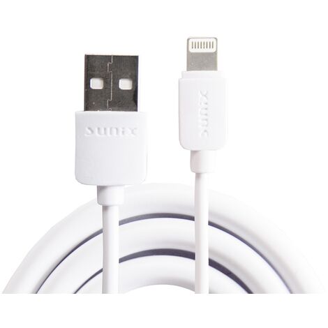 Sunix USB iOS 3A Datenkabel Ladekabel Smartphone Fast Charge Snyc Schnellladekabel kompatibel mit iPhone 11 PRO MAX, XR, XS, SE 2020 weiß