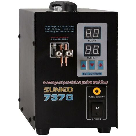 WOOSIEN Sunkko 737g spot welder 1.5kw led illumination dual digital display double pulse welding machine for 18650 battery