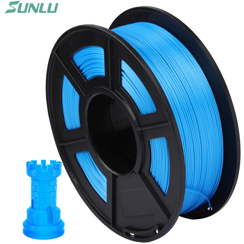 

Silk PLA 3D Impresora Filamento 1,75 mm Precision dimensional +/- 0,02 mm 1 kg (2,2 libras) Carrete,Azul - Sunlu