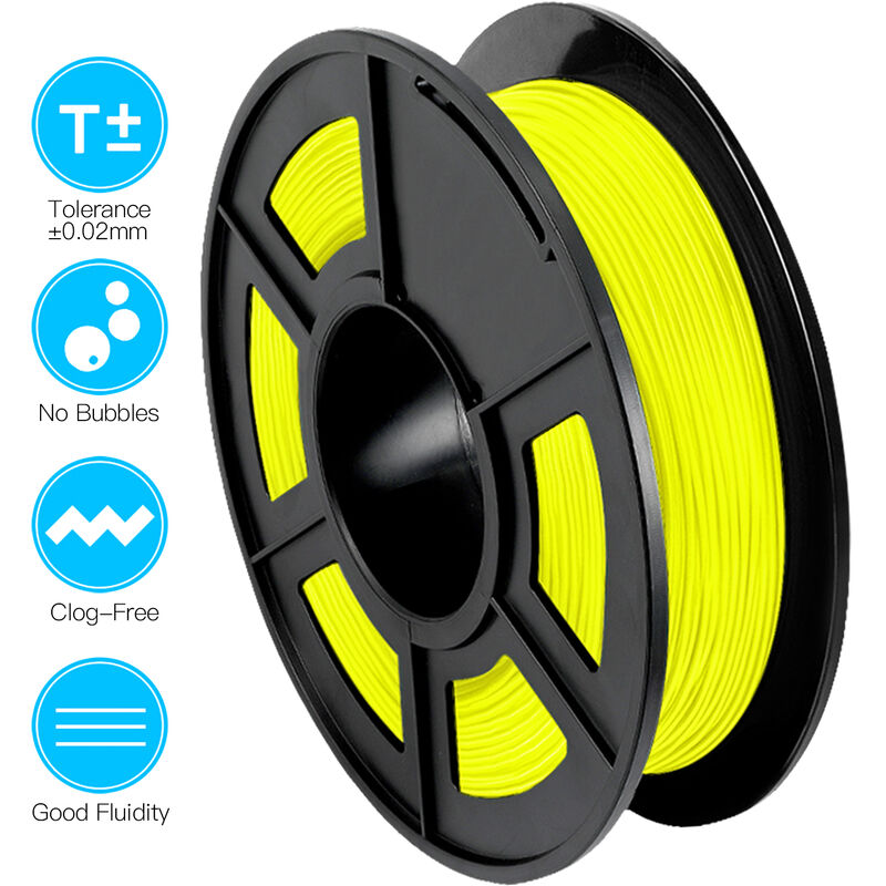 

SUNLU TPU Filamento de impresora 3D 1,75 mm Precision dimensional +/- 0,02 mm 0,5 kg (1,1 lb) Carrete,Amarillo