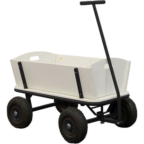 Les chariots de jardin Wagon Cart facilitent le transport du bois de  chauffage (noir) OKWISH