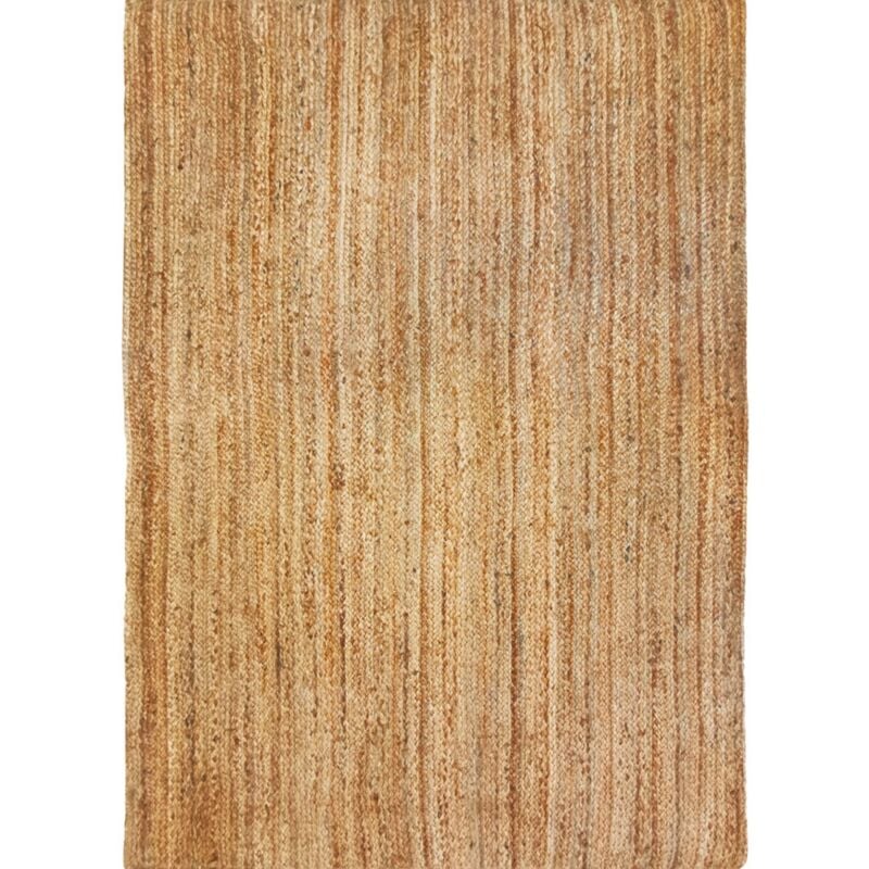 Hellin - sunny jute - Tapis en jute tressé main motif lignes naturel 120x170