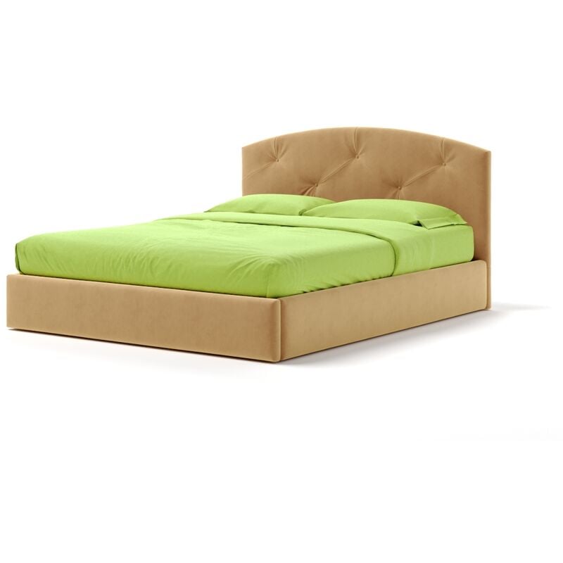 Letto Contenitore Made In Italy Cangù SUNNY matrimoniale tessuto arancio