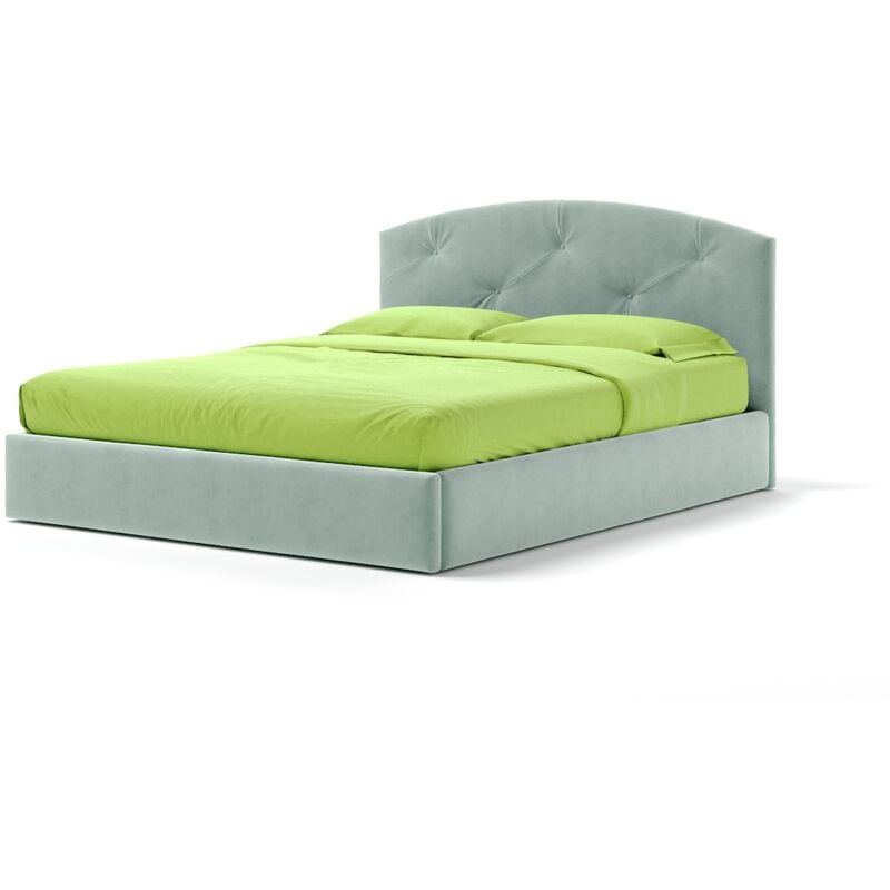 Letto Contenitore Made In Italy Cangù sunny matrimoniale tessuto celeste