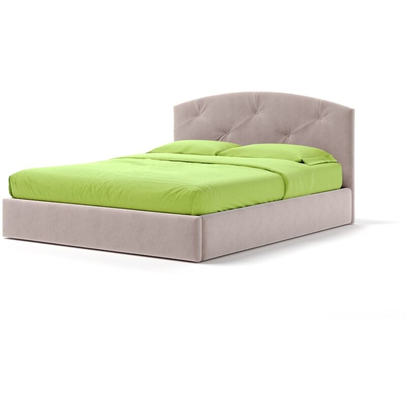 Letto Contenitore Made In Italy Cangù sunny matrimoniale tessuto rosa