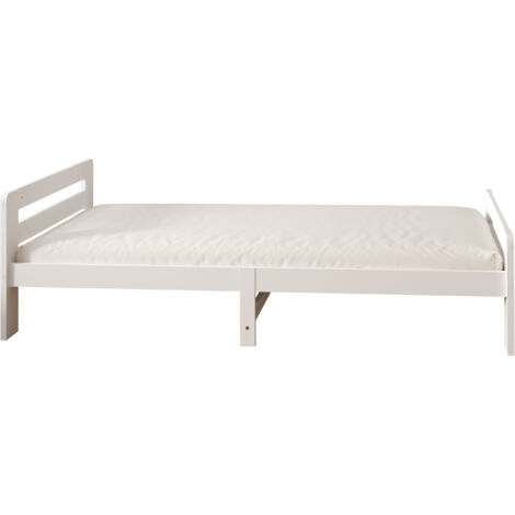 Sunny Olla Lit Enfant, En Bois, Blanc  Lit Simple Pour Enfants - Sans Matelas - 205,5 X 98 X 61 Cm  Pour Matelas De Dimensions : 90 X 200 Cm