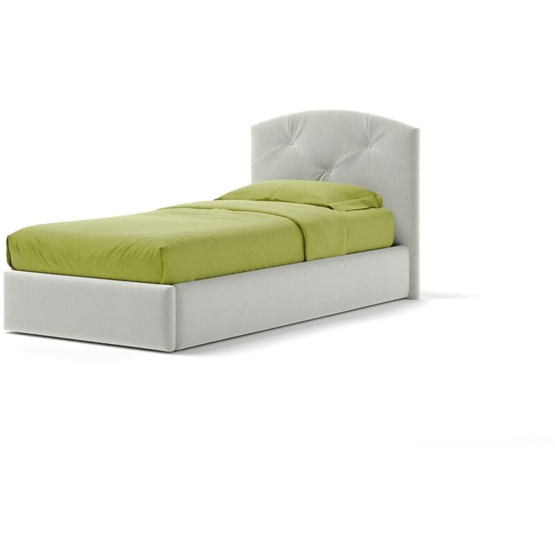 Letto Contenitore Made In Italy Cangù sunny singolo tessuto bianco