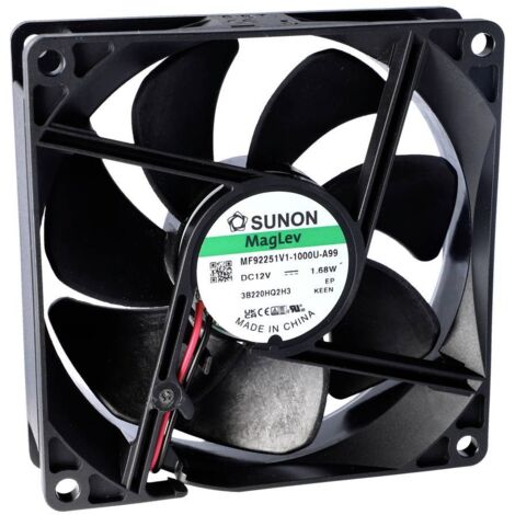 Sunon EE92251S3-1000U-999 Ventilateur axial 12 V/DC 67.09 m³/h (L x l x H) 25 x 92 x 92 mm R081492