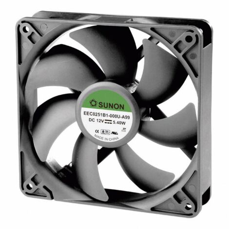 Sunon EEC0251B1-000U-A99 Ventilateur axial 12 V/DC 183.83 m³/h (L x l x H) 120 x 120 x 25 mm Q62446