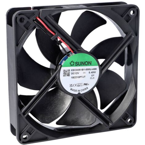 Sunon EEC0252B2-000U-A99 Ventilateur axial 24 V/DC 157.97 m³/h (L x l x H) 25 x 120 x 120 mm R058882