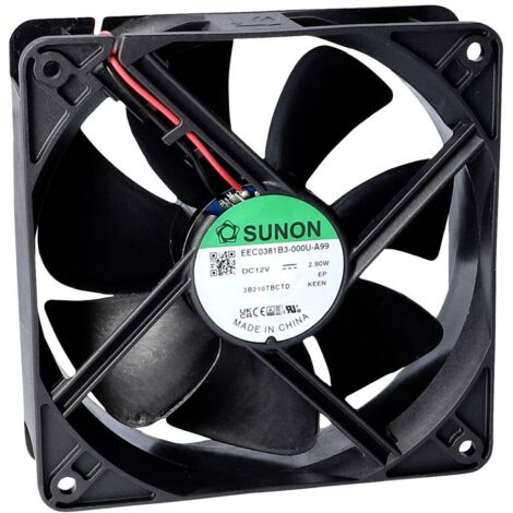 Sunon EEC0381B3-000U-A99 Ventilateur axial 12 V/DC 157.96 m³/h (L x l x H) 38 x 120 x 120 mm R058802