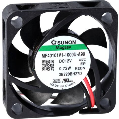 Sunon EF40101B1-1000U-A99 Ventilateur axial 12 V/DC 13.58 m³/h (L x l x H) 10 x 40 x 40 mm R081452