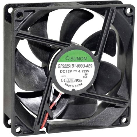 Sunon GF92251B1-000U-AE9 Ventola assiale 12 V/DC 127.3 m³/h (L x L x A) 92 x 92 x 25 mm