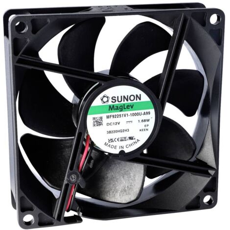 Sunon MF92251V2-1000U-A99 Ventilateur axial 12 V/DC 76.43 m³/h (L x l x H) 25 x 92 x 92 mm R081632