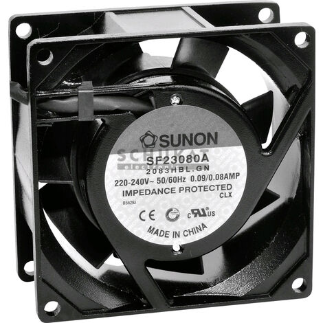 Sunon SF23080A2083HBL Axiallüfter 230 V/AC 40.78 m³/h (L x B x H) 80 x 80 x 38 mm