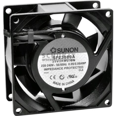Sunon SF23080A2083HSL Ventola assiale 230 V/AC 39.07 m³/h (L x L x A) 80 x 80 x 38 mm