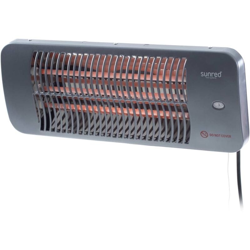 

Calefactor de pared para patio Lugo cuarzo gris 2000 W - Gris - Sunred