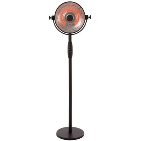 SUNRED® Heizstrahler Retro schwarz 2100 W Halogenstrahler Standgerät stehend