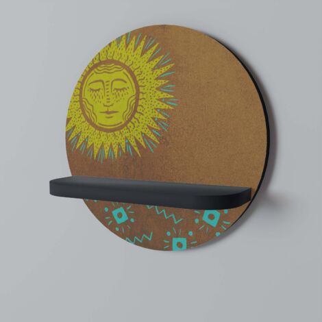 SUNSHINE PRAISE Rundes Regal Schwarz