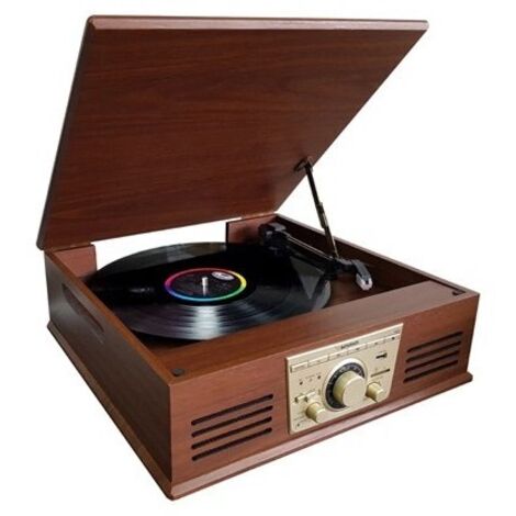 Sunstech PXR32 Tocadiscos de tracción directa Madera