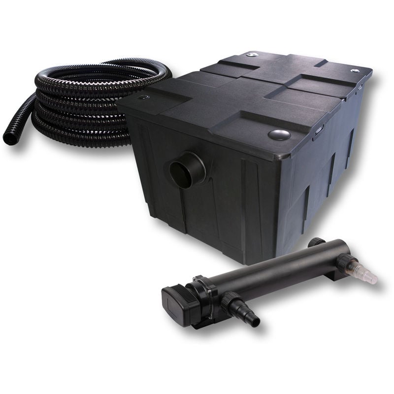 

Wiltec - SunSun 1 cámara Filtro para 60.000l estanque con 24W UVC 3 Clarificador 5m manguera jardin