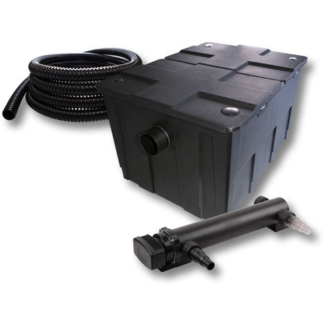 SunSun 1 cámara Filtro para 60000l estanque con 36W UVC 3 Clarificador 5m tubo jardin